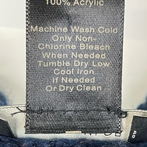 Ann‎ Taylor Navy Blue Marled Speckled Sweater Scalloped Neck Womens Size Small S - Picture 8 of 8